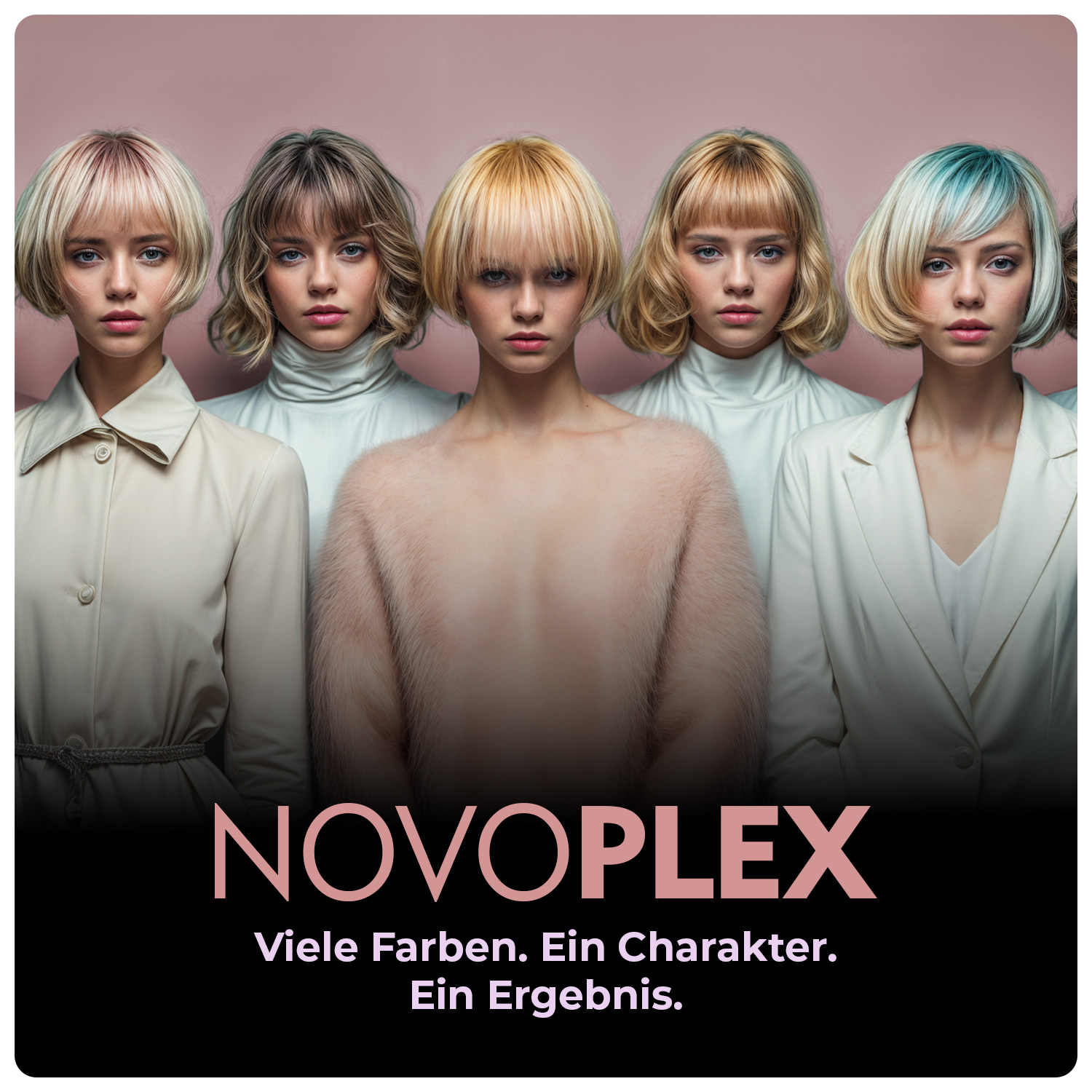 Novoplex Hair Color mit integrierter PLEX Technology – professionelle Haarcoloration mit vielfältigen Farbnuancen, gleichmäßigen Ergebnissen und schützendem Farbservice