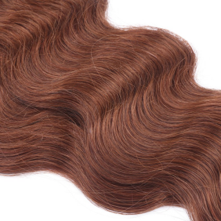 25 Keratin Bonding Hair Extensions - 33 Rotbraun - GEWELLT 100% Echthaar 1g Strhne - NOVON EXTENTIONS
