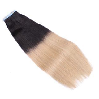 10 x Tape In - 1b/24 Ombre - Hair Extensions - 2,5g - NOVON EXTENTIONS 70 cm