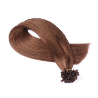 25 x Keratin Bonding Hair Extensions - 5 Dunkelblond - 100% Echthaar - NOVON EXTENTIONS 60 cm - 1 g