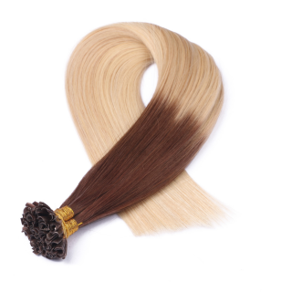 25 x Keratin Bonding Hair Extensions - 4/60 Ombre - 100% Echthaar - NOVON EXTENTIONS