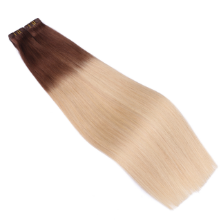 10 x Tape In - 4/60 Ombre - Hair Extensions - 2,5g - NOVON EXTENTIONS 70 cm